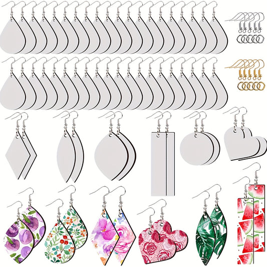 260pcs Water Drop Love Double Sided Printed Charms for Earrings Jewelry