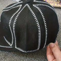 Classic Rivet Hip Hop Hat Stitch Casual Baseball Cap Mens Embroidered Eagle