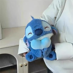 Stitch Plush Toy Pink & Red Heart Soft Fabric Ideal Gift for Birthdays & Valenti