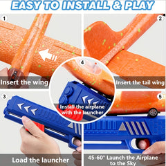 Foam Airplane Launcher for Indoor & Outdoor Flying Games