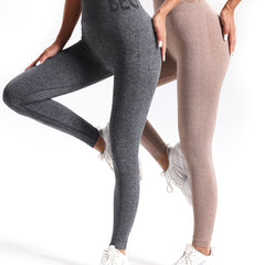 Letter Pattern Waist Sports Leggings High Stretch Running Yoga Tight Pants