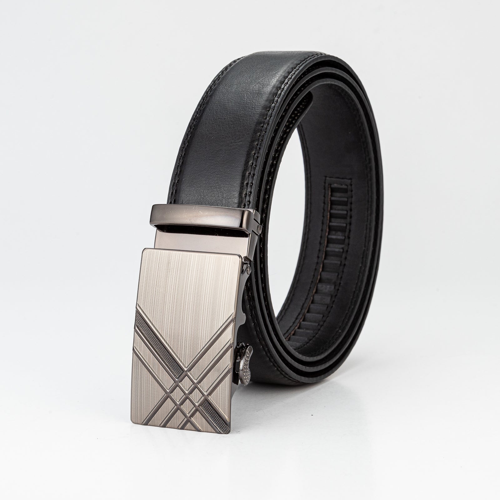 Silver grey Automatic Buckle Men's Belt
