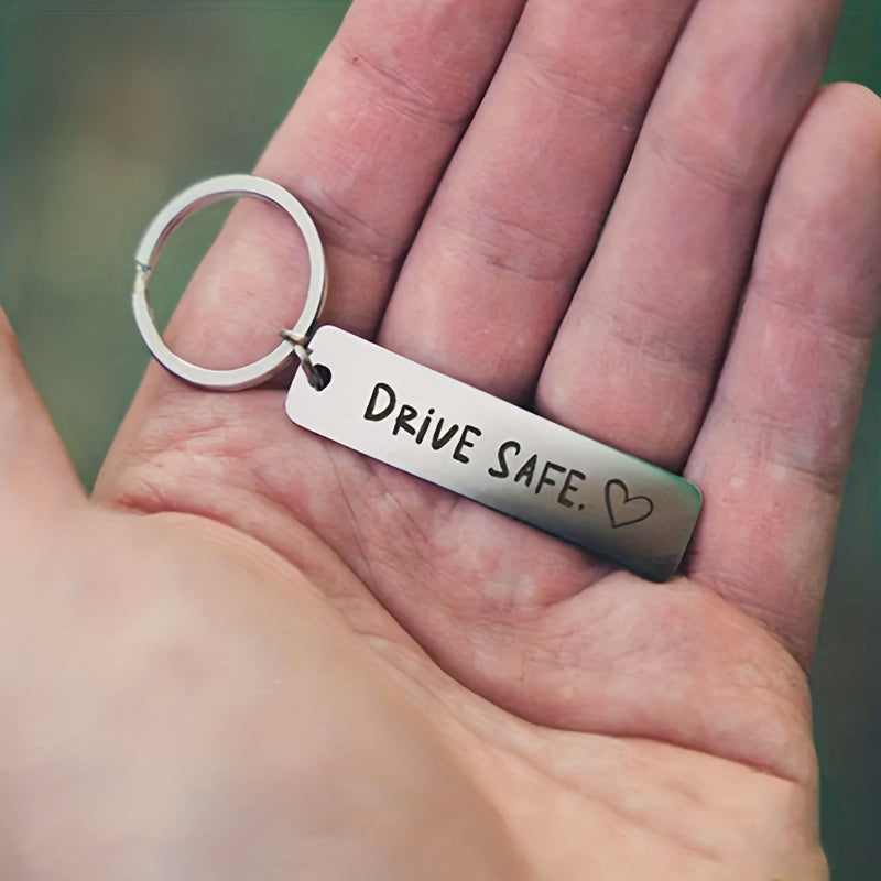 Drive Safe Keychain For Boyfriend Be Careful Driving Laser Engraved Key Chain