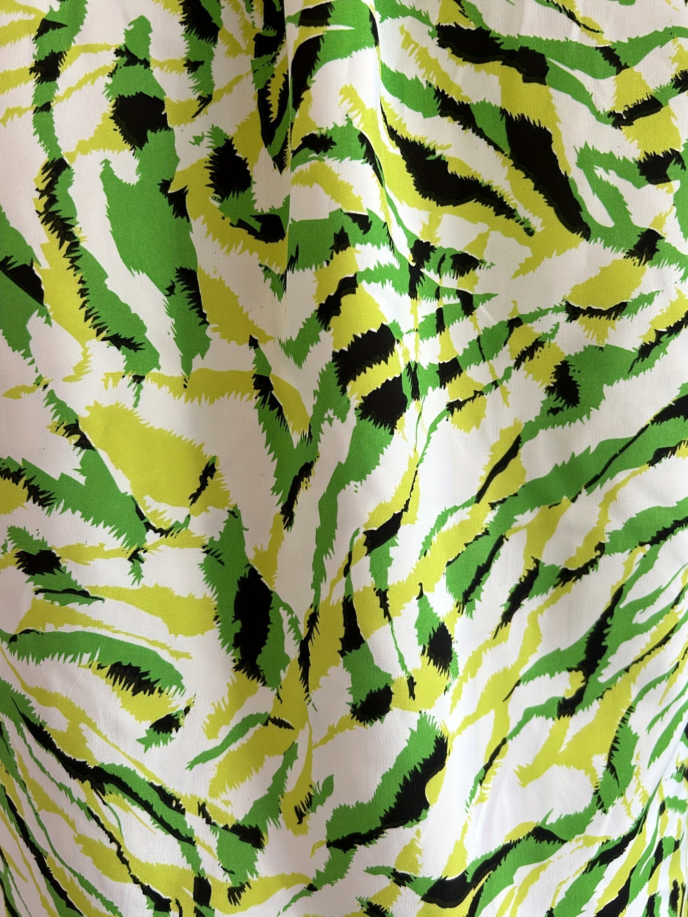  Allover Print Button Up Long Sleeve Blouse