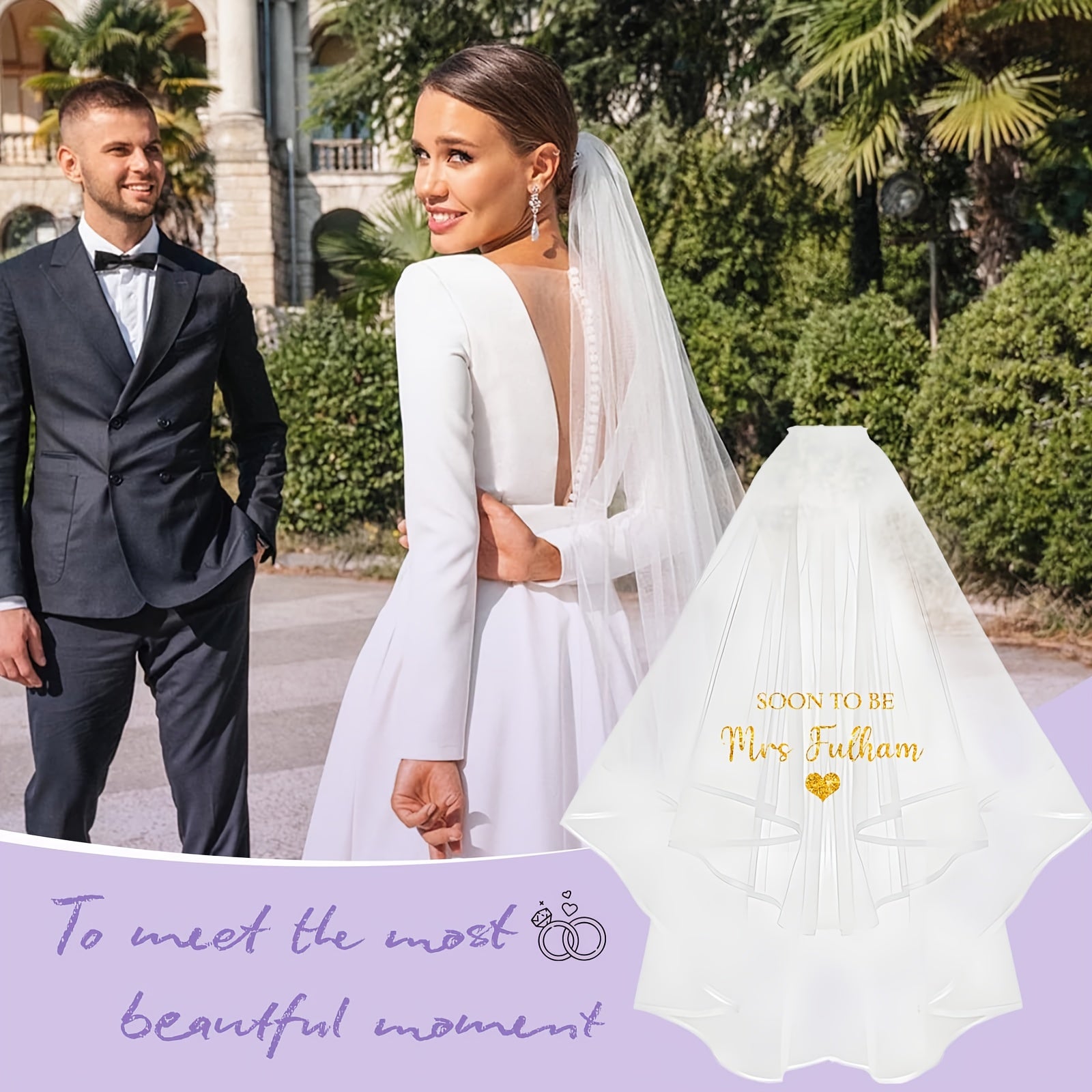 Personalized Bridal Veil - Custom Wedding Veil for Brides