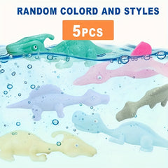 5pcs Funny Dinosaur Bouncing Sticky Toy Finger Catapult Decompression