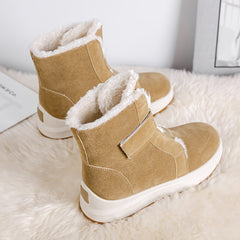 Women's Platform Snow Boots Hook & Loop Winter Comfort Shoes