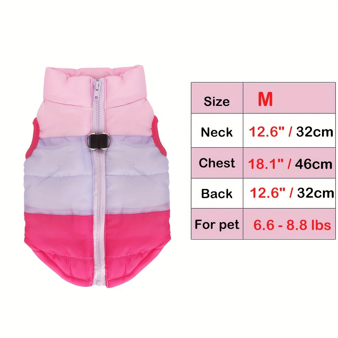 Dog Vest Coat Autumn Winter Cotton Padded Jacket
