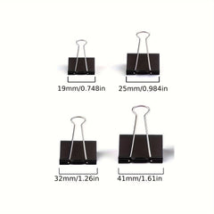 Binder Clips Paper Clamps Assorted Sizes Large Medium Small 26pcs