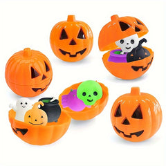 Halloween Pumpkin Bucket Egg Toy Storage Box Tricky Open Cover Candy