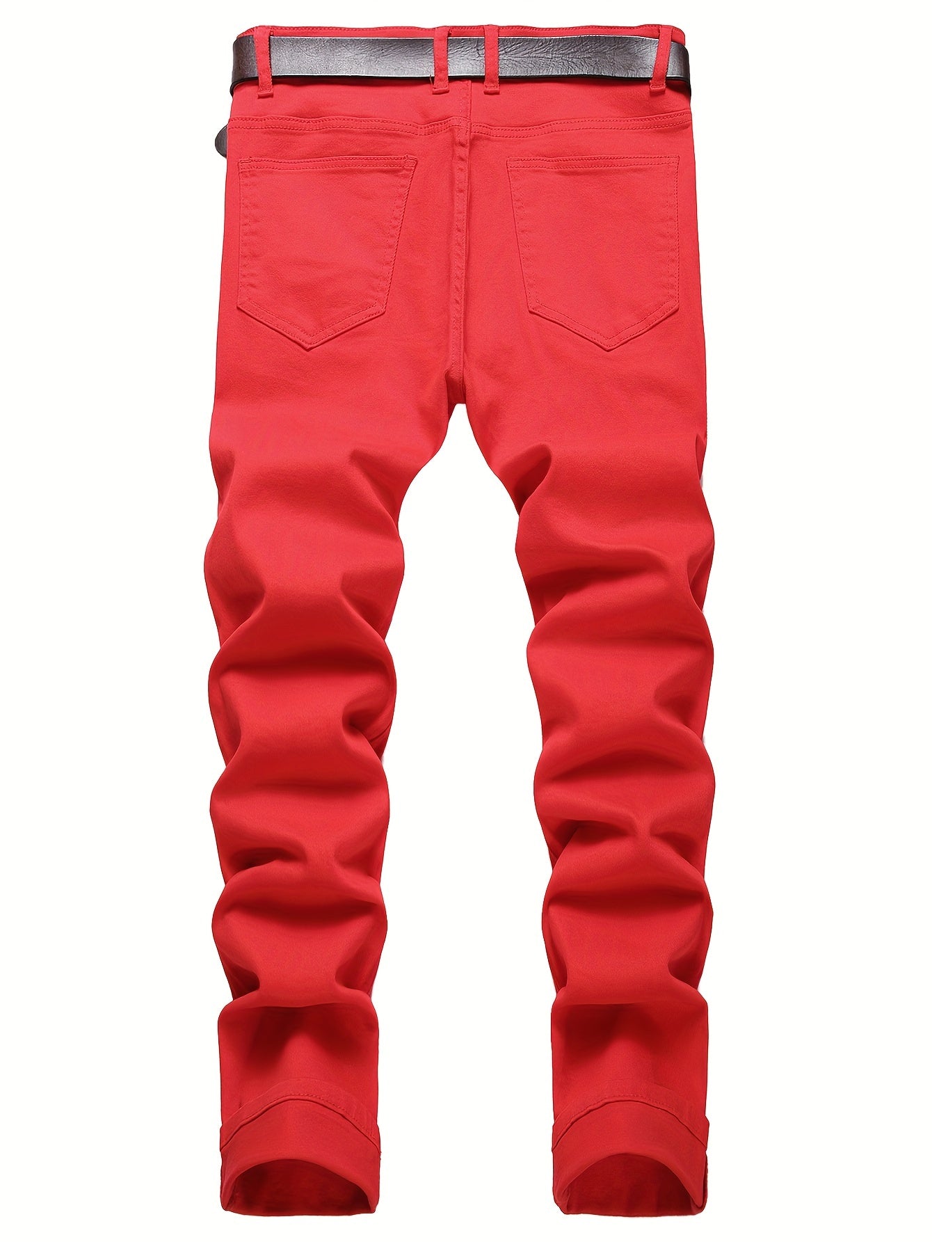 Men's Slim Fit Ripped Jeans Medium Stretch Denim Pants