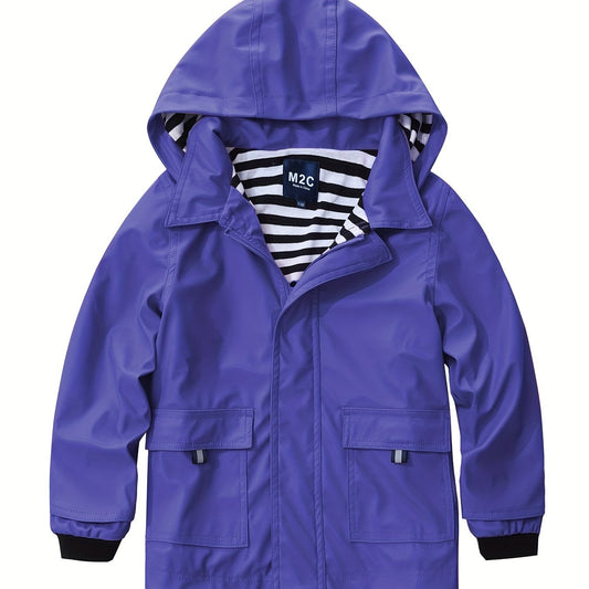 Kids Waterproof Windbreaker Jacket with Hooded Coat