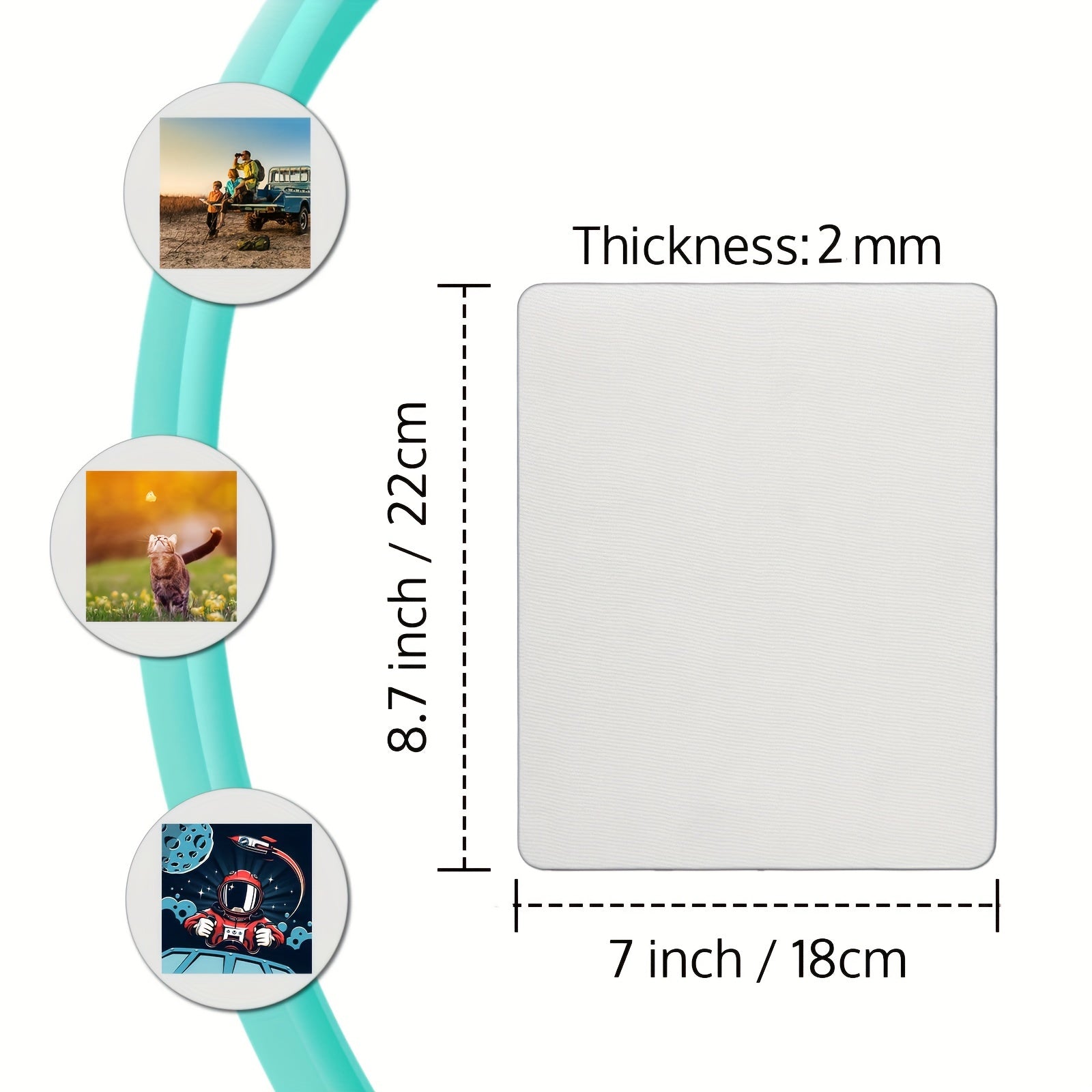 5pcs Sublimation Mouse Pad Blanks For Heat Press Printing