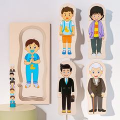 Wooden Puzzle Pretend Play Toy for Cognitive Development