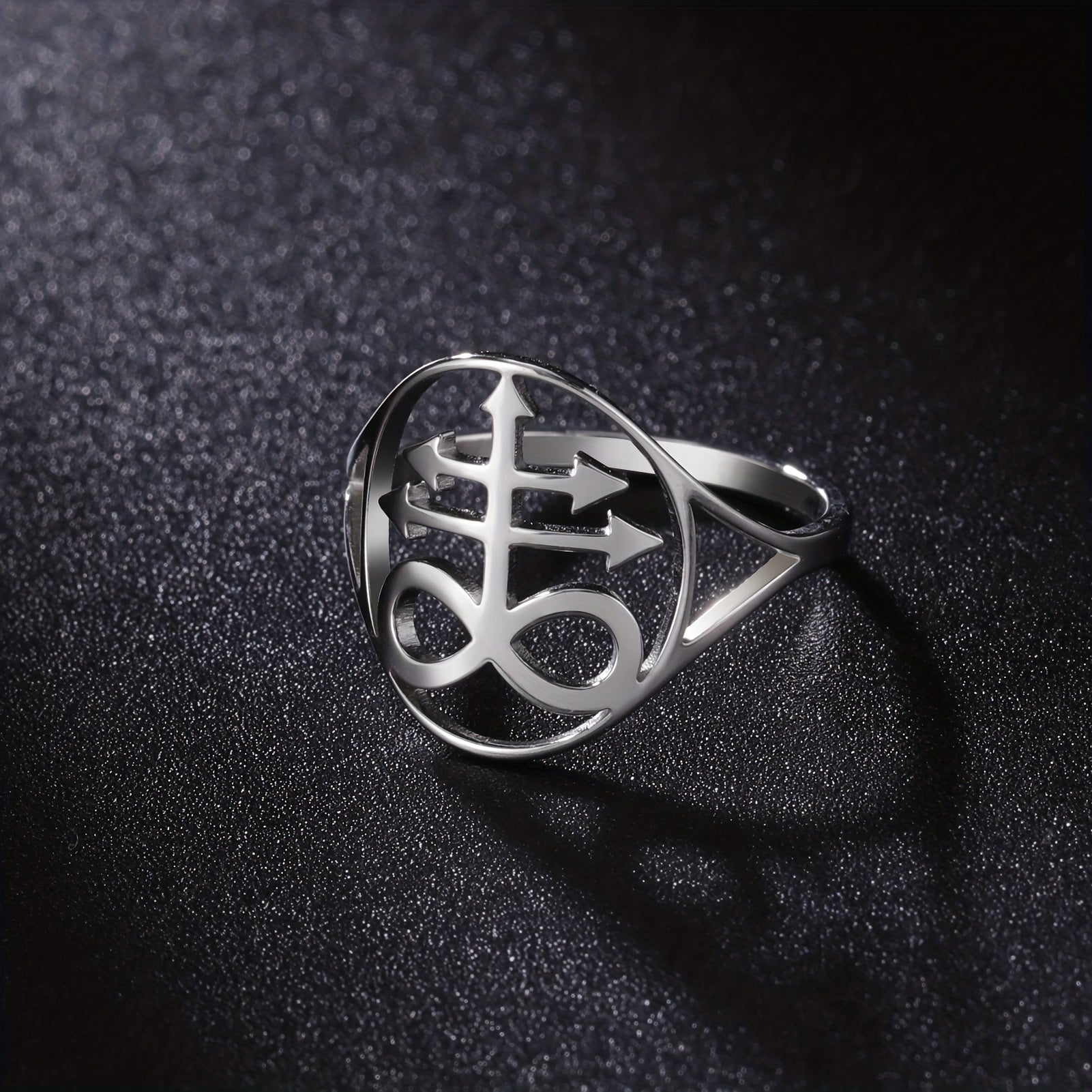 Church Symbol Stainless Steel Men's Ring