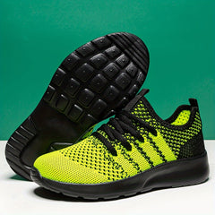 Boy's Knit Running Shoes Lace Up Comfy Sneakers
