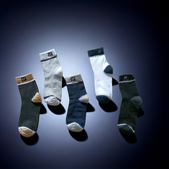5pcs Men's Casual Sports Socks Anti-odor Absorbent