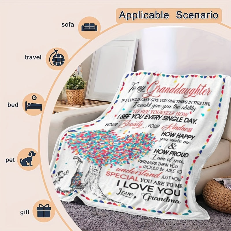 Warm Comfortable Throw Blanket Gift for Granddaughter