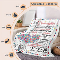 Warm Comfortable Throw Blanket Gift for Granddaughter