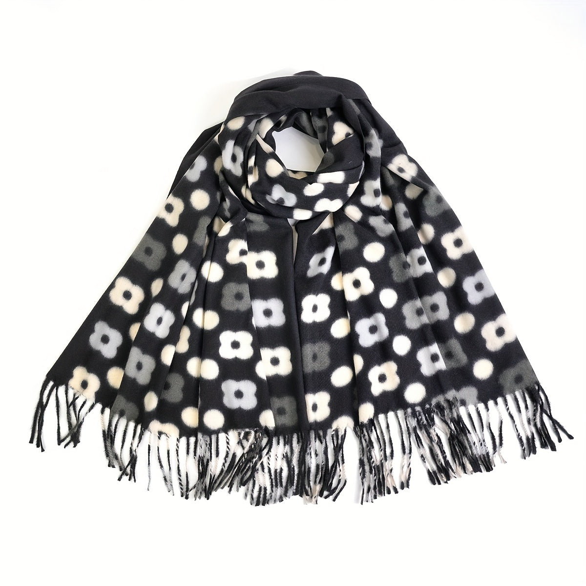 Cashmere Scarf Print Long Fringed Scarf Warm Sunscreen Shawl Casual Wrap