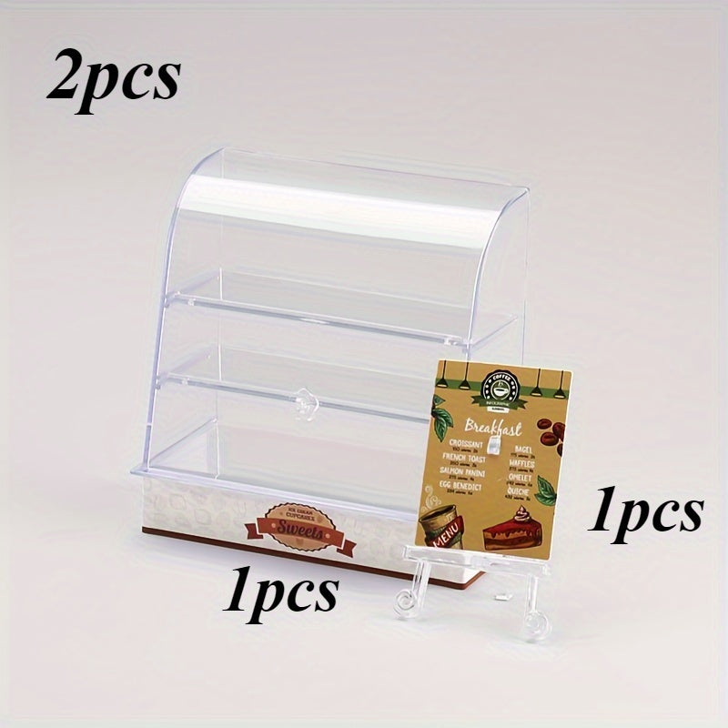 2pcs Small Cake Dessert Display Stand for Landscape Decoration & Crafts