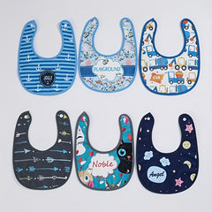 Boys Cartoon Cotton Bib Reusable Towel Bib Cloth Absorbent Skin-friendly Bib