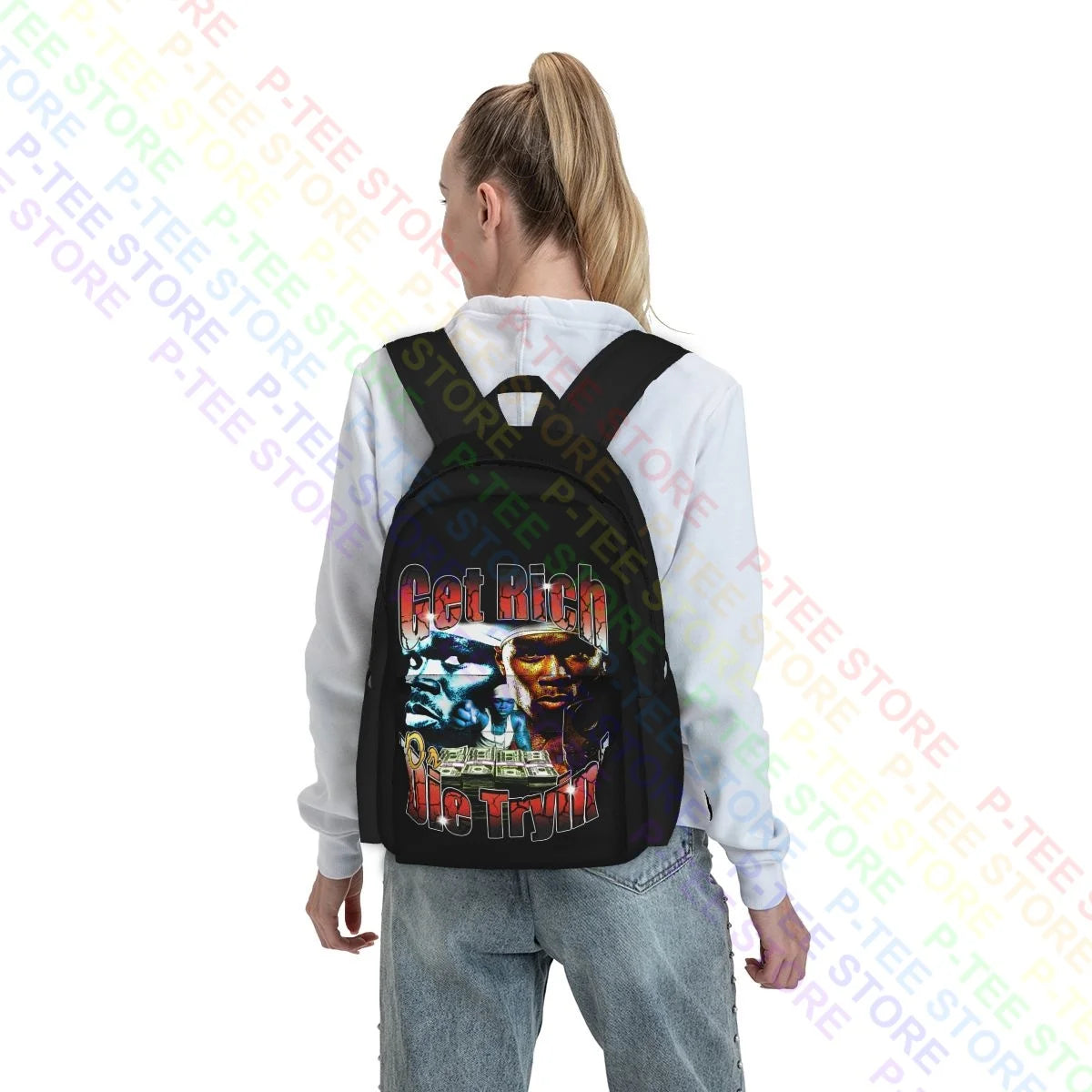 50Cent Large Capacity Backpack Style Sports Bag for Travel