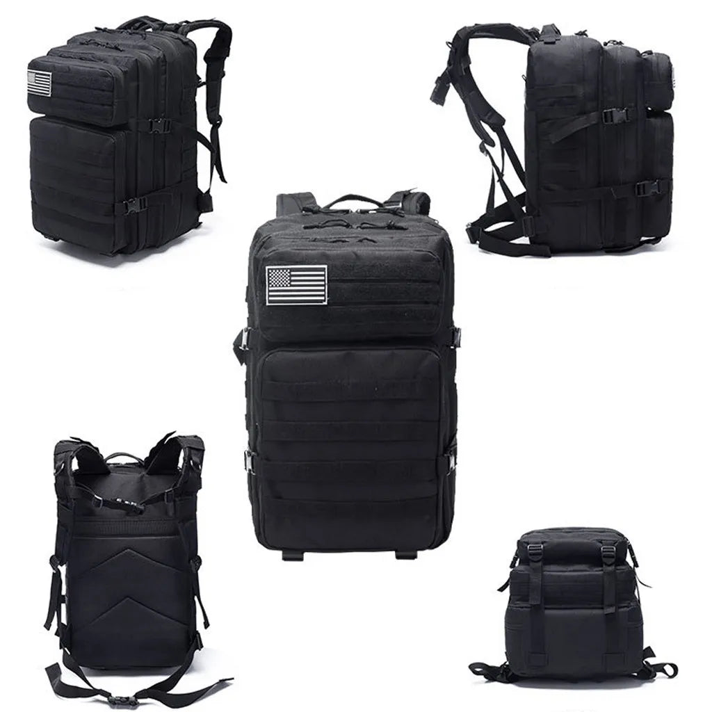 50L Military Backpack Tactical Rucksack Brown Waterproof Backpack