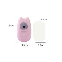 50Pcs Mini Travel Soap Paper Bathroom Cleaning Portable Refreshing Sheets