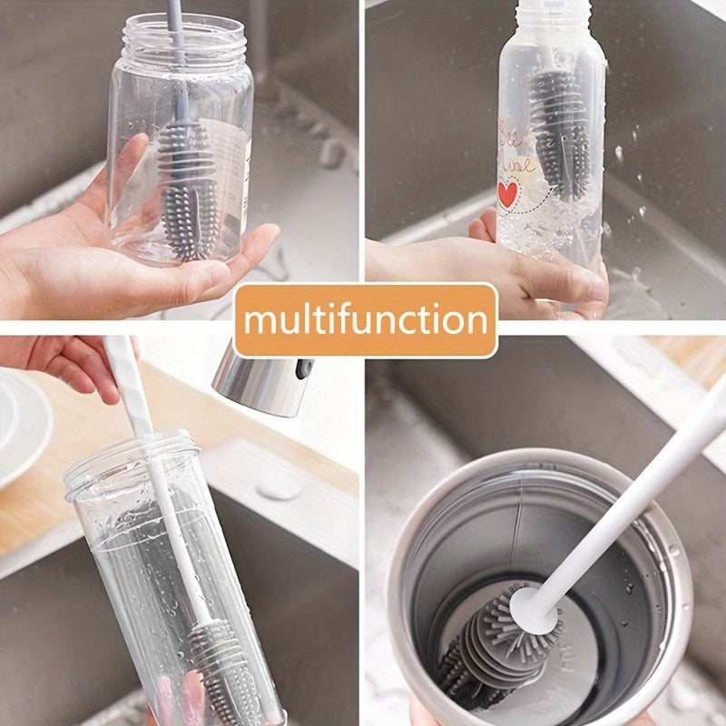 Long Handled Silicone Cup Brush for Kitchen Household Cleaning