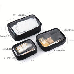 Waterproof Transparent Cosmetic Bag Women Make Up Case Travel Zipper