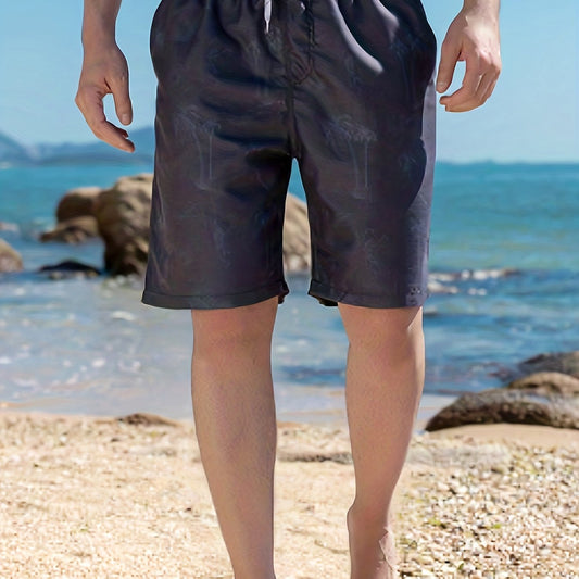 Men's Palm Tree Beach Shorts for Summer