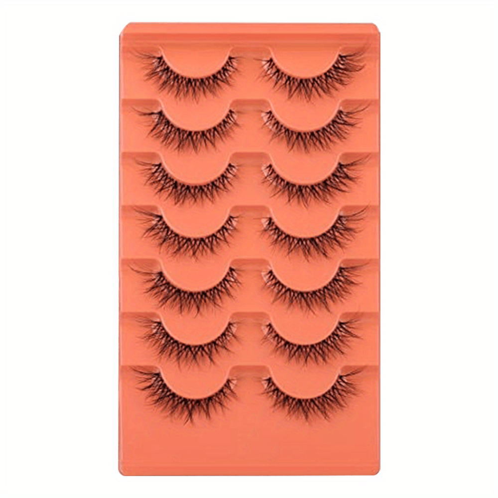 Natural Look Fox Eyelashes 3D Faux Mink Eyelashes 7 Pairs