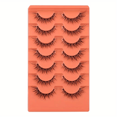 Natural Look Fox Eyelashes 3D Faux Mink Eyelashes 7 Pairs