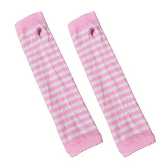 Striped Knitted Long Gloves Y2K Fingerless Gloves Unisex Hip Hop Elastic Gloves