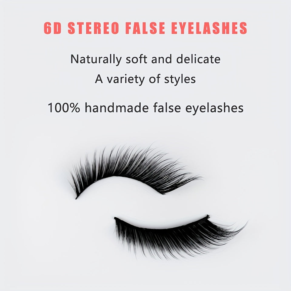 5 Pairs Faux Mink Fox Eye Cat Eye Lashes