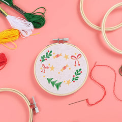 10pcs 10-16cm Bamboo Embroidery Hoops Cross Stitch Circle Hoop Rings
