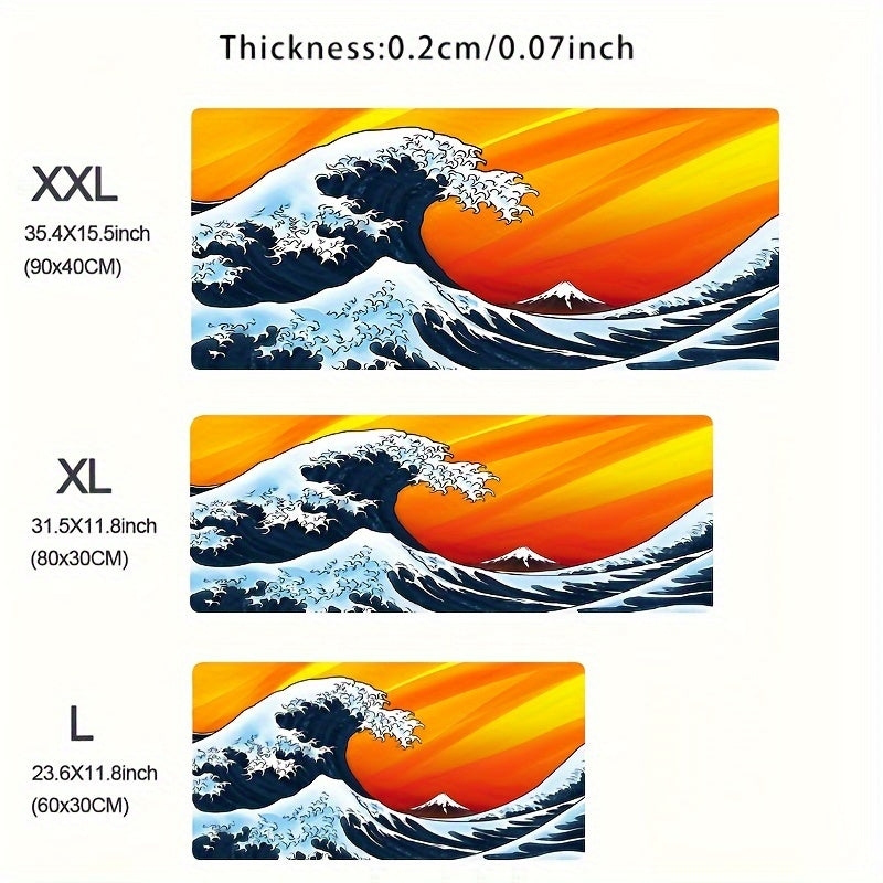 Waves Anime Custom Large Mouse Pad Office Accessories Keyboard Desktop Mousepad