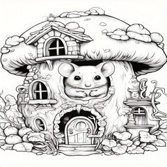 Deluxe Mouse Coloring Book 22 Pages Relaxing Art & Craft Activity