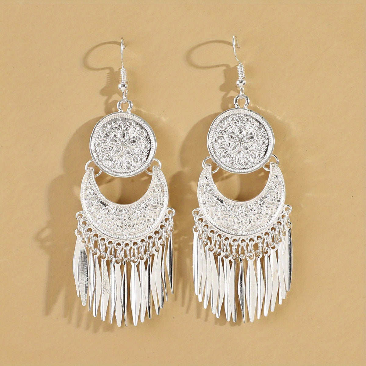 Bohemian Vintage Tassel Dangle Earrings Women Ethnic Style Statement