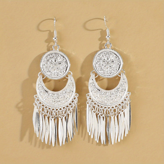 Bohemian Vintage Tassel Dangle Earrings Women Ethnic Style Statement