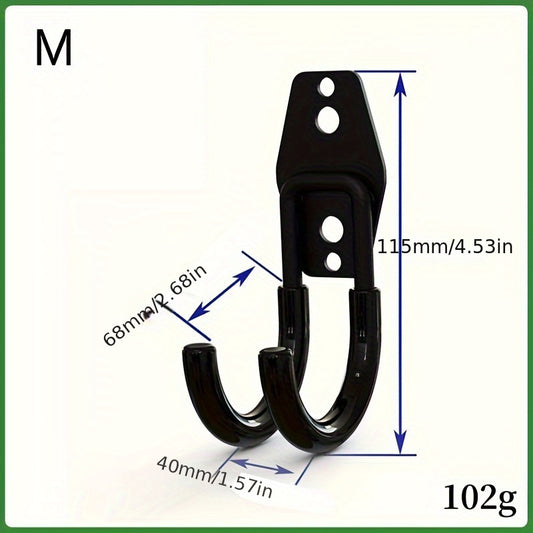 Heavy Duty Metal Hook Holds Up To 20kg Tools with 8 Screws Set