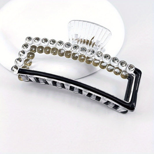Beaded Shark Claw Enamel Hair Clip - Hair Accessories