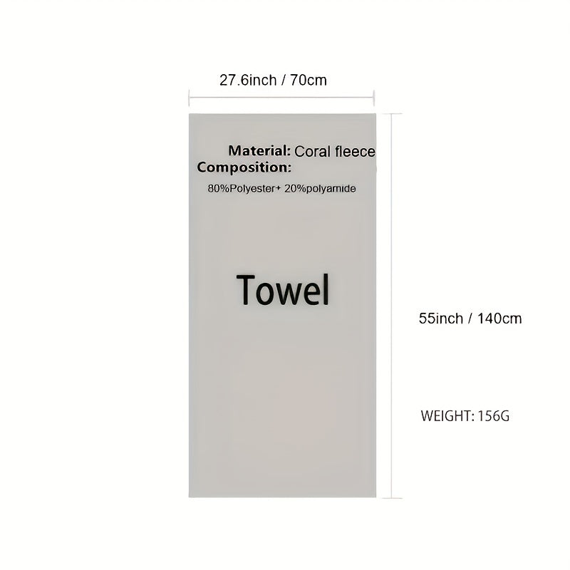 Large Bath Towel for Camping Diving Swimming, 90x35in, Thick Beach Towel