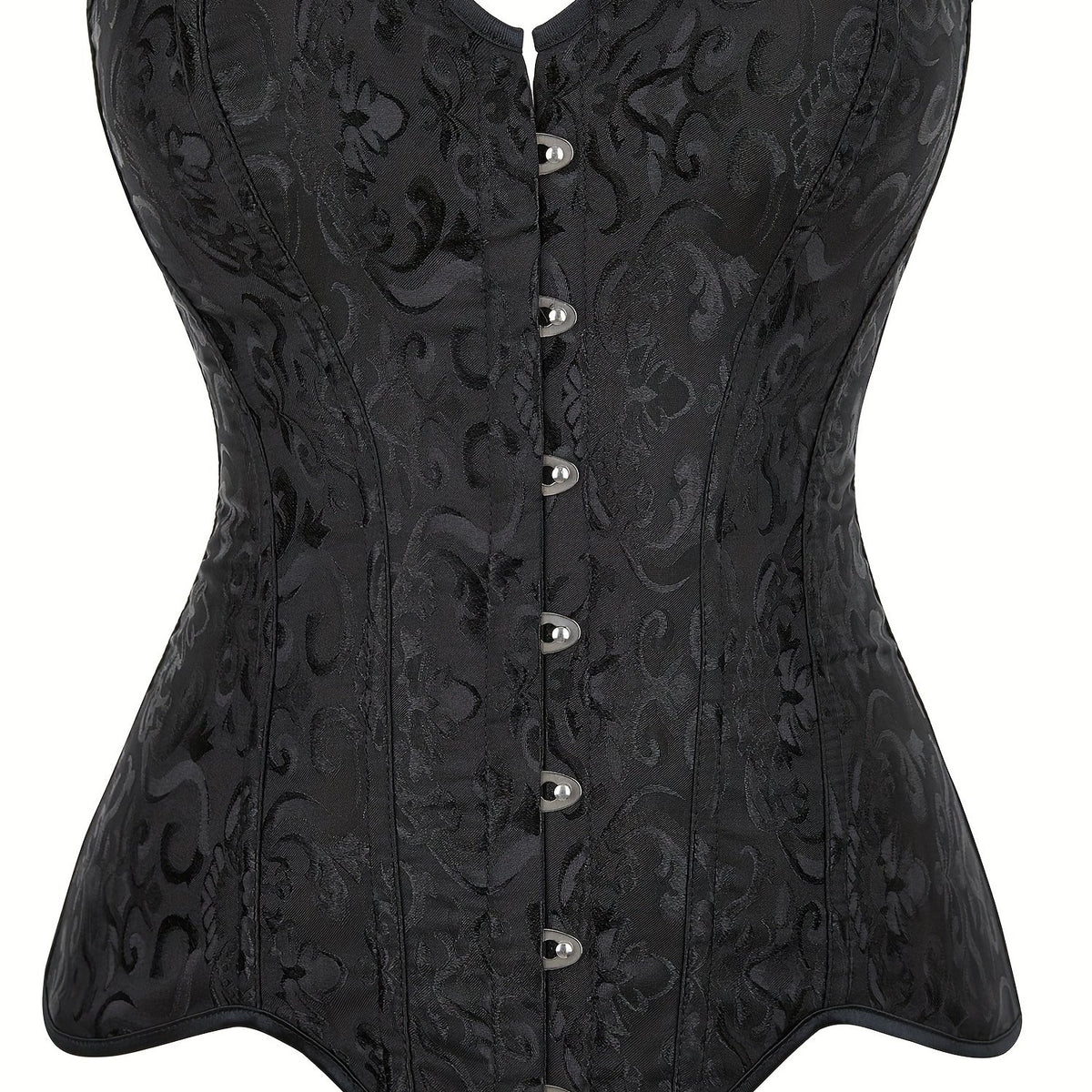 Strapless Corset Bustier Lace Up Jacquard Body Shaper Women's Lingerie