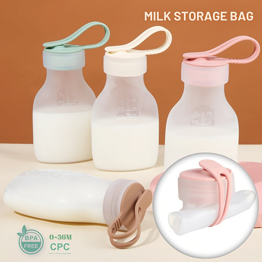 Silicone Milk Storage Bags Reusable Breastmilk Bags Leakproof 8oz 240ml