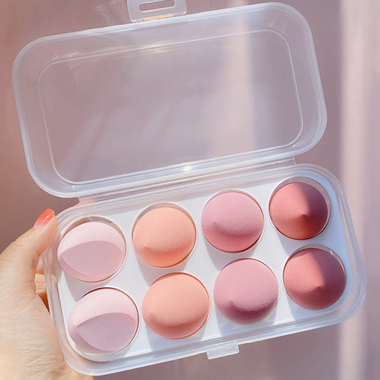 8PCS Multicolor Makeup Sponges Foundation Blush Beauty Sponges Puff Set