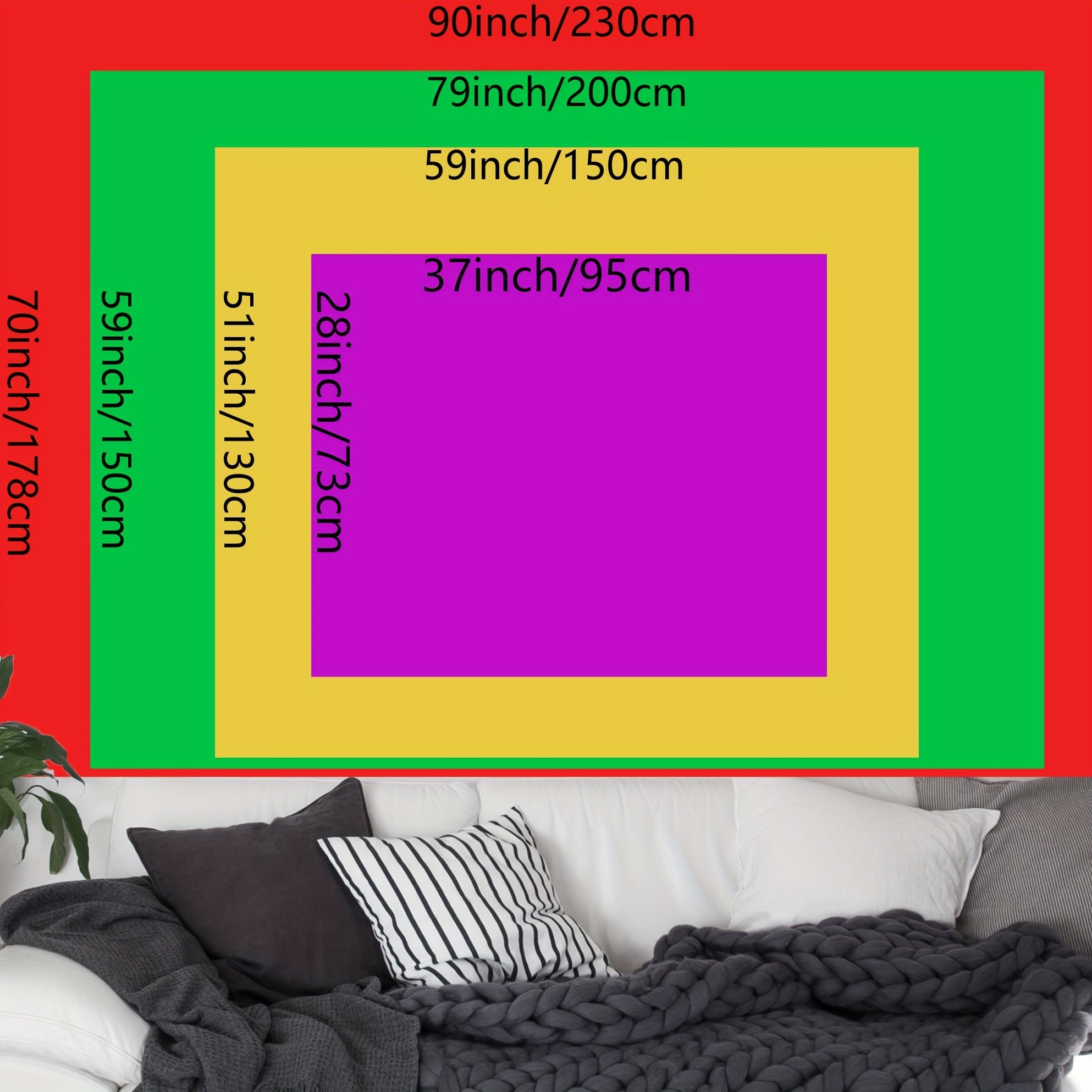 Fluorescent UV Light Tapestry Wall Hanging - Game Night Party Design