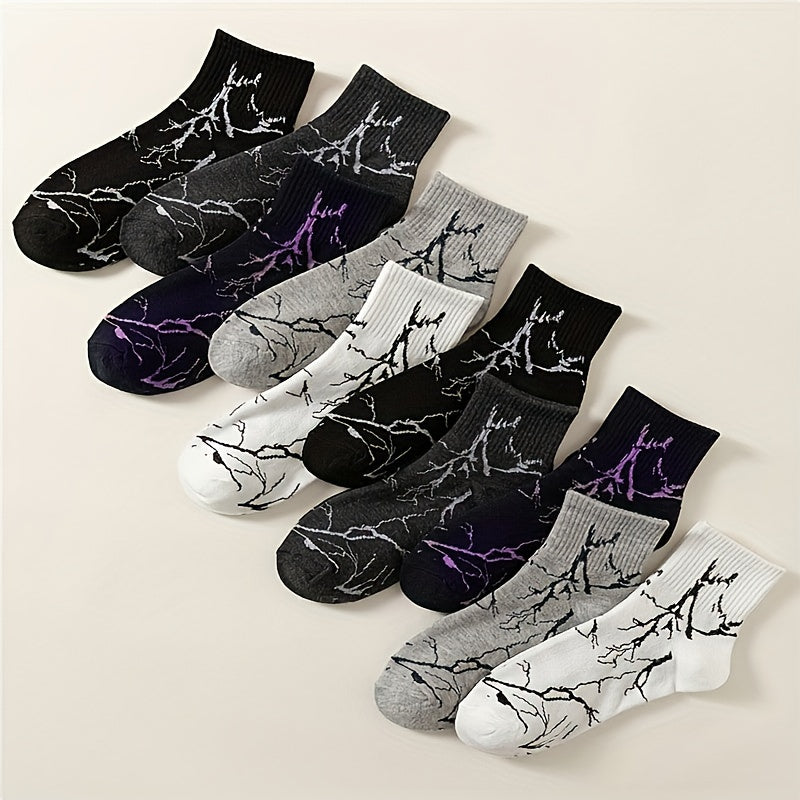 Lightning Print Socks - Women's Mid Tube Stockings