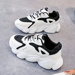 Women's Mesh Platform Sneakers Casual Lace Up Outdoor Shoes